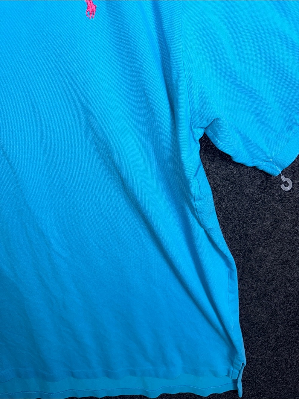 Polo by Ralph Lauren Men’s Polo Shirt in Turquoise with Pink Pony - Picture 7 of 9